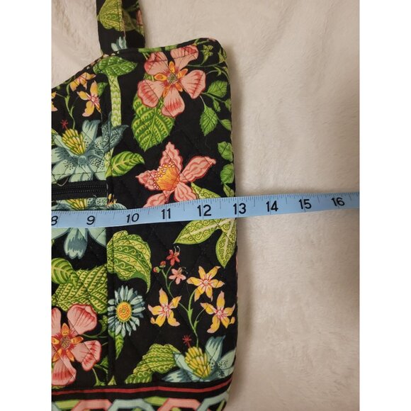 Vera Bradley Floral Quilted Tote Bag Inner Pocket Button Closure Cottage core - Picture 3 of 7